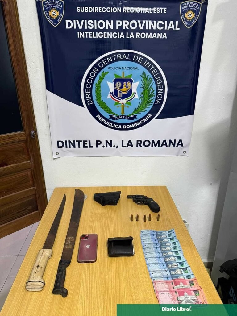Operativo en La Romana termina con un detenido y el hallazgo de armas ilegales