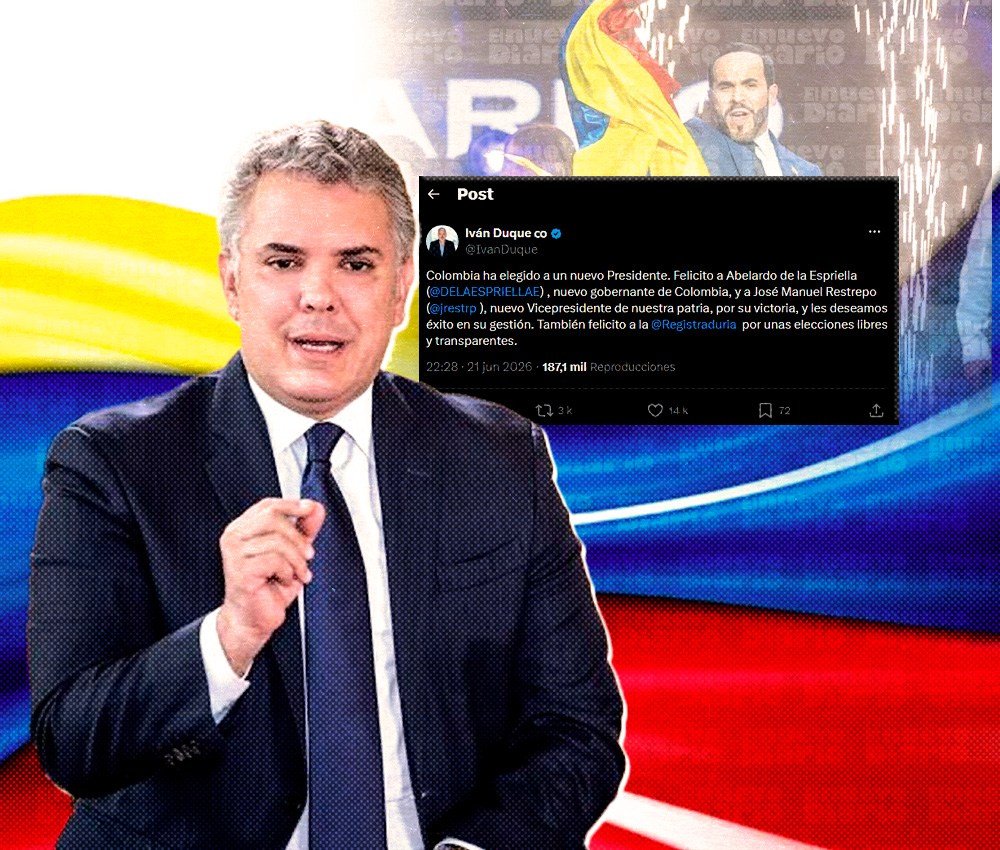 Duque felicita a De la Espriella y crece la presión por el escrutinio en Colombia