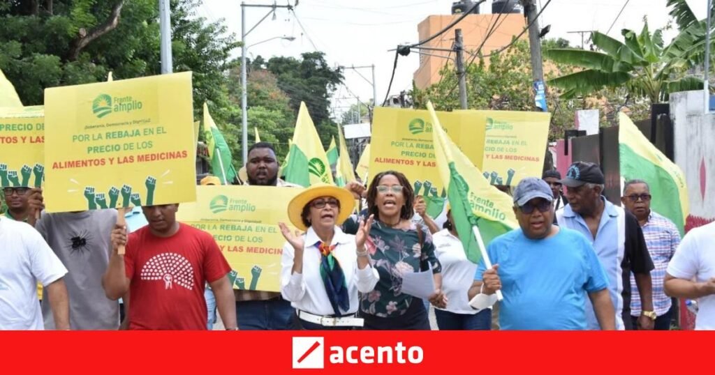 Guaricano vuelve a centrar las protestas del Frente Amplio por precios, servicios e inseguridad