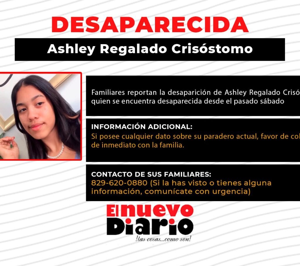 Buscan a joven reportada como desaparecida en Tamboril y piden ayuda ciudadana